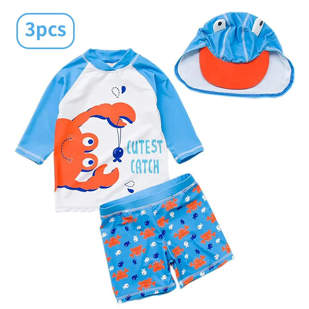 

Kids Bathing Suits UV Protection Swimsuit Baby Boy Long Sleeve Swimwear for Children Swimming Suit 2020 Child Beach Pool Clothes