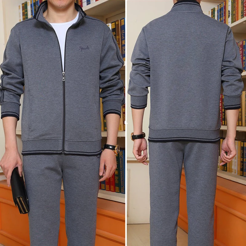 Мужская спортивная одежда, наборы, Осенний Повседневный Спортивный костюм для мужчин, 2 предмета, Толстовка для папы, спортивные штаны, костюм, Мужская толстовка с капюшоном