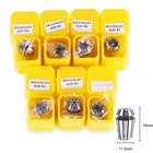 1 шт. ER11 для детей возрастом от 1 до 7 мм 14 6,35 18 3,175 12 12,7 1 1,5 2 2,5 на возраст 3, 4, 5, 6, 7, Весна Набор цанг для гравировальный станок с ЧПУ и фрезерный станок