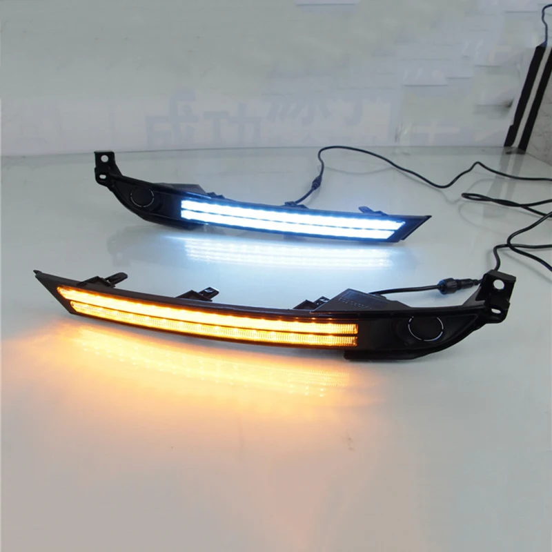 

Auto LED Daytime Running Light Fog Lamp Flowing Turn Signal Relay Waterproof DRL for Mazda CX-8 CX-5 2017-2019