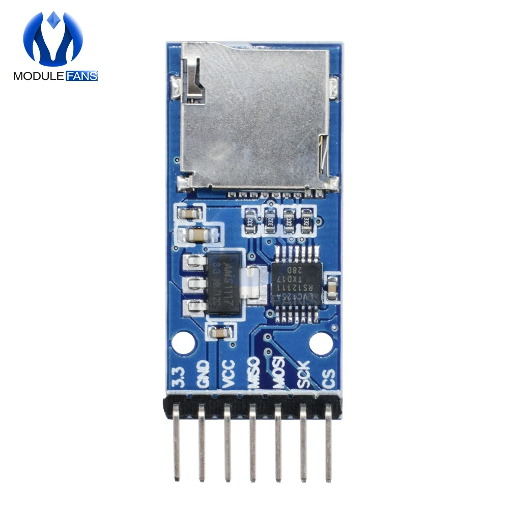 2 шт. плата для хранения Micro SD TF карты защитный модуль памяти SPI Интерфейс