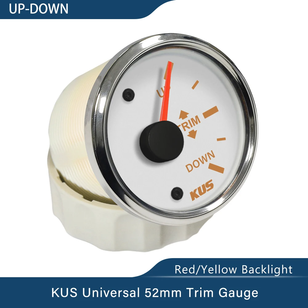 Новый KUS 52 мм вверх-вниз/влево-вправо лодка Trim Gauge морской индикатор наклона 0-190 Ом
