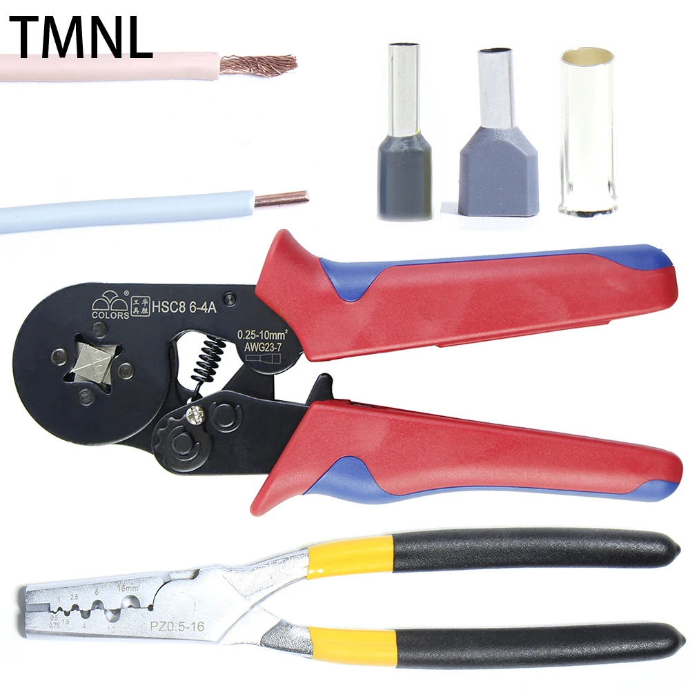 

Terminal Crimping tool Ferrules HSC8 6-4 crimping pliers type needle adjusting Tubular tool electrical pliers adjusting Tubular