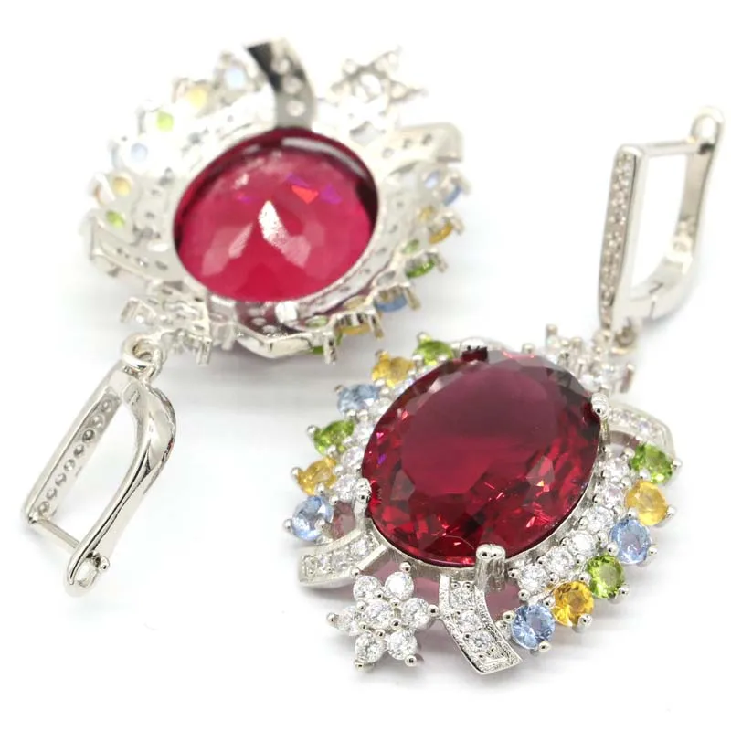 50x26 мм разноцветный турмалин перидот цитрин фиолетовый танзанит CZ для женщин