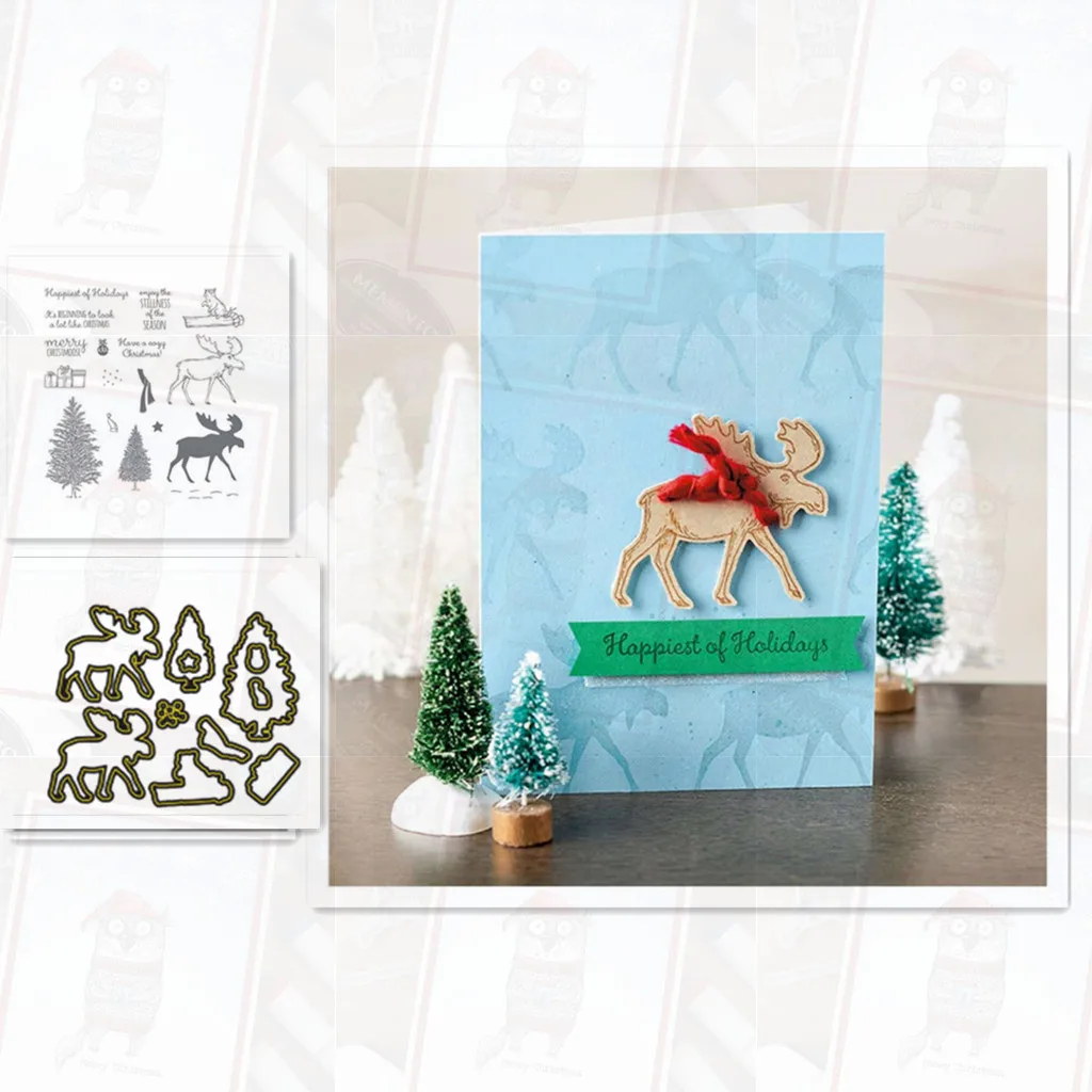 

Elk Metal Cutting Dies and Stamps Scrapbooking Photo Album Embossing Paper Card Making Decor Die Nouveau Arrivage 2021 New