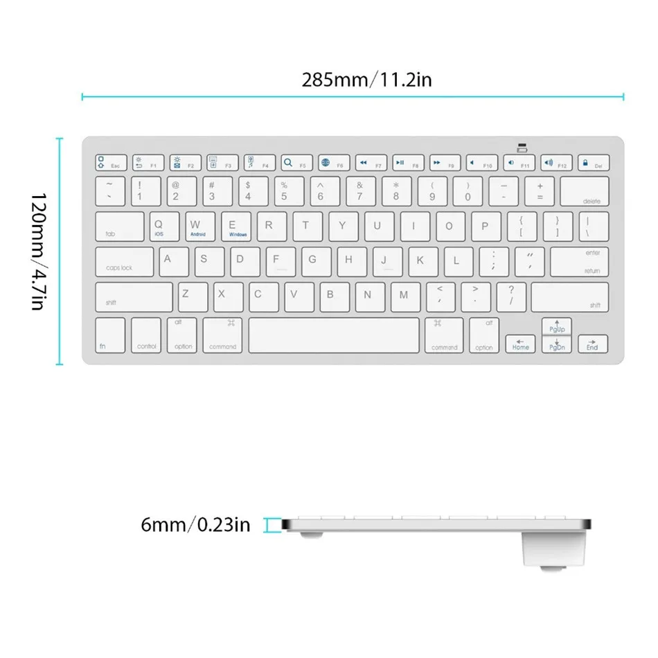 

Wireless Keyboard Bluetooth 3.0 Keyboard Slim Portable For Korean Russian Spanish for iPad Mac Series for iphone PC Laptop