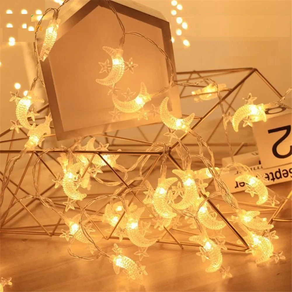 

Newest Star Moon String Lights 3M 20Leds LED Fairy Lamp Graland Gypsophila Christmas Day Ramadan Home Decoration
