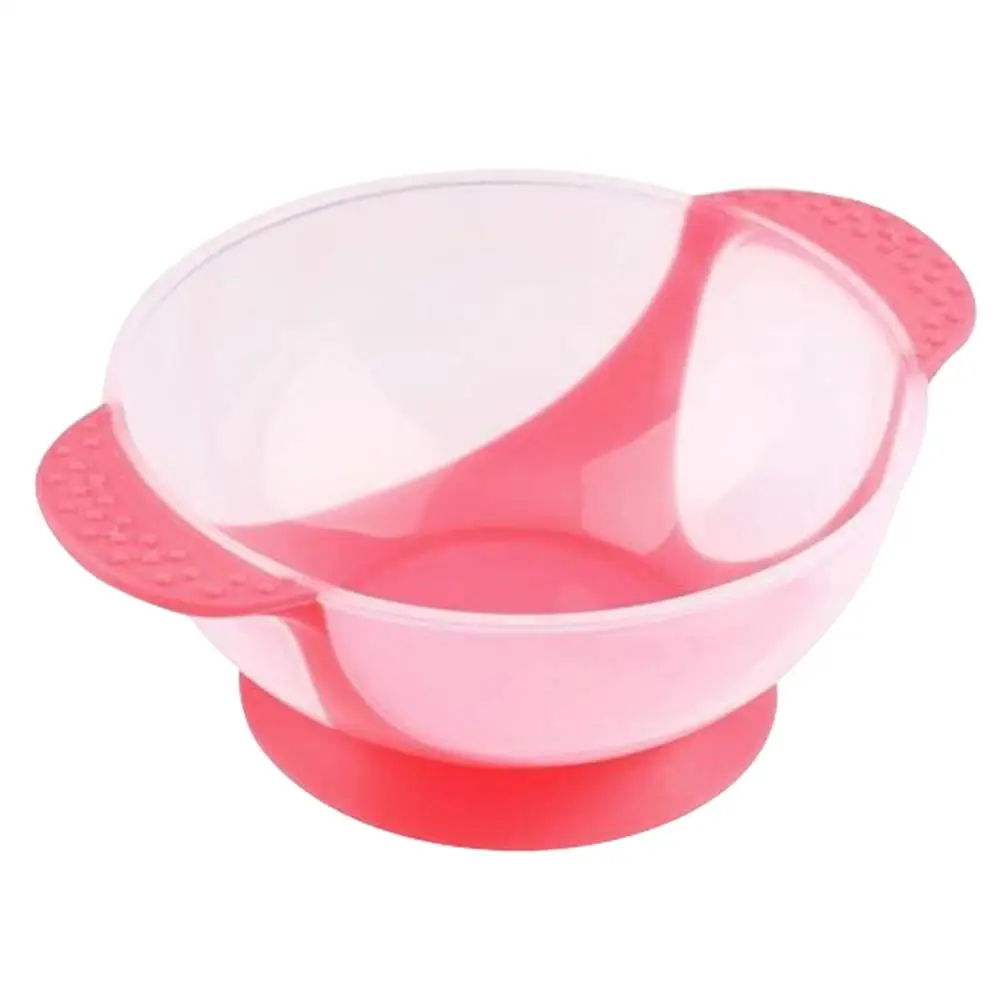 1 PC Red Bowl Набор детской посуды, Детская обучающая посуда для кормления, детская посуда, чувствительная к температурам, ложка+ чашка на присоске, Набор чашек - Цвет: 1 PC Red Bowl