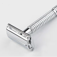 safety classic razor handle for men barber stainless steel straight razor holder mens shaving face razor blades shaving machine