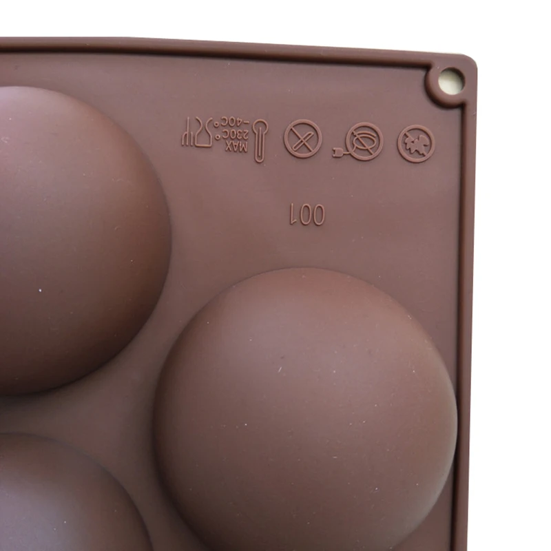 

5 Holes Round Silicone Cake Mold Hemisphere Handmade Soap Mould DIY Jelly Candy Chocolate Fondant Molds Decorating Tools