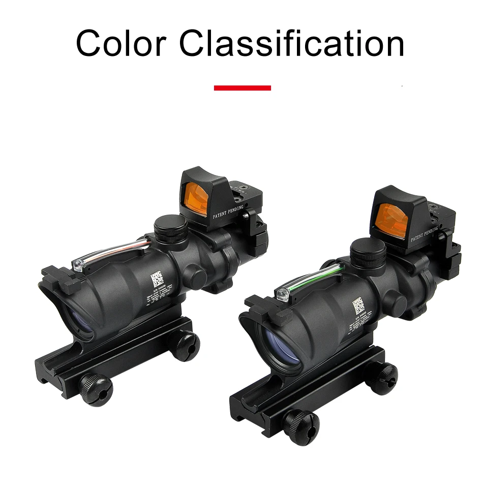 Trijicon ACOG 4X32 прицел Cahevron сетка волокно зеленый красный с подсветкой RMR Mirco Красный точка зрения тактический охотничий прицел