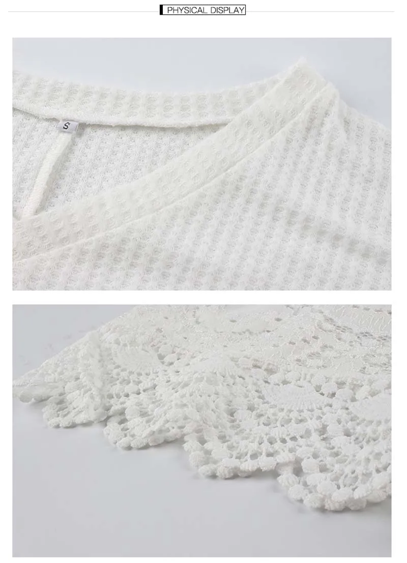 

Casual Loose Women T-Shirt Elegant Lace Patchwork Flare Sleeve V-Neck Female Tees Tops W633