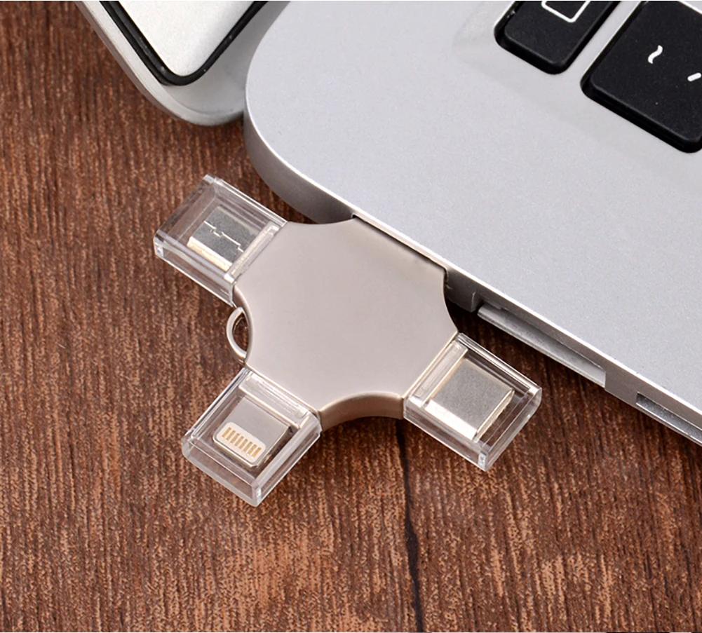 Bru 4 в 1 флешка Otg флэшка Usb флеш-накопитель 3,0 type-c для Iphone ipad Android Smart Phone Tablet PC 16g 32g 64g 128g 256gb флешки