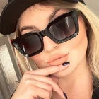 Очки солнцезащитные женские квадратные в винтажном стиле, модные брендовые дизайнерские зеркальные уличные солнечные очки с градиентом в стиле ретро