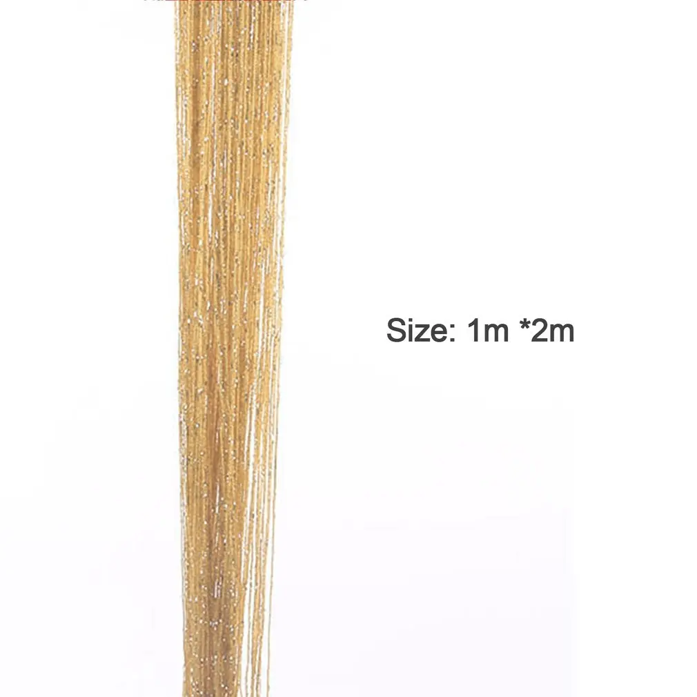 200 см * 100 блестящая кисточка вспышка линия занавеска оконная дверь делитель для