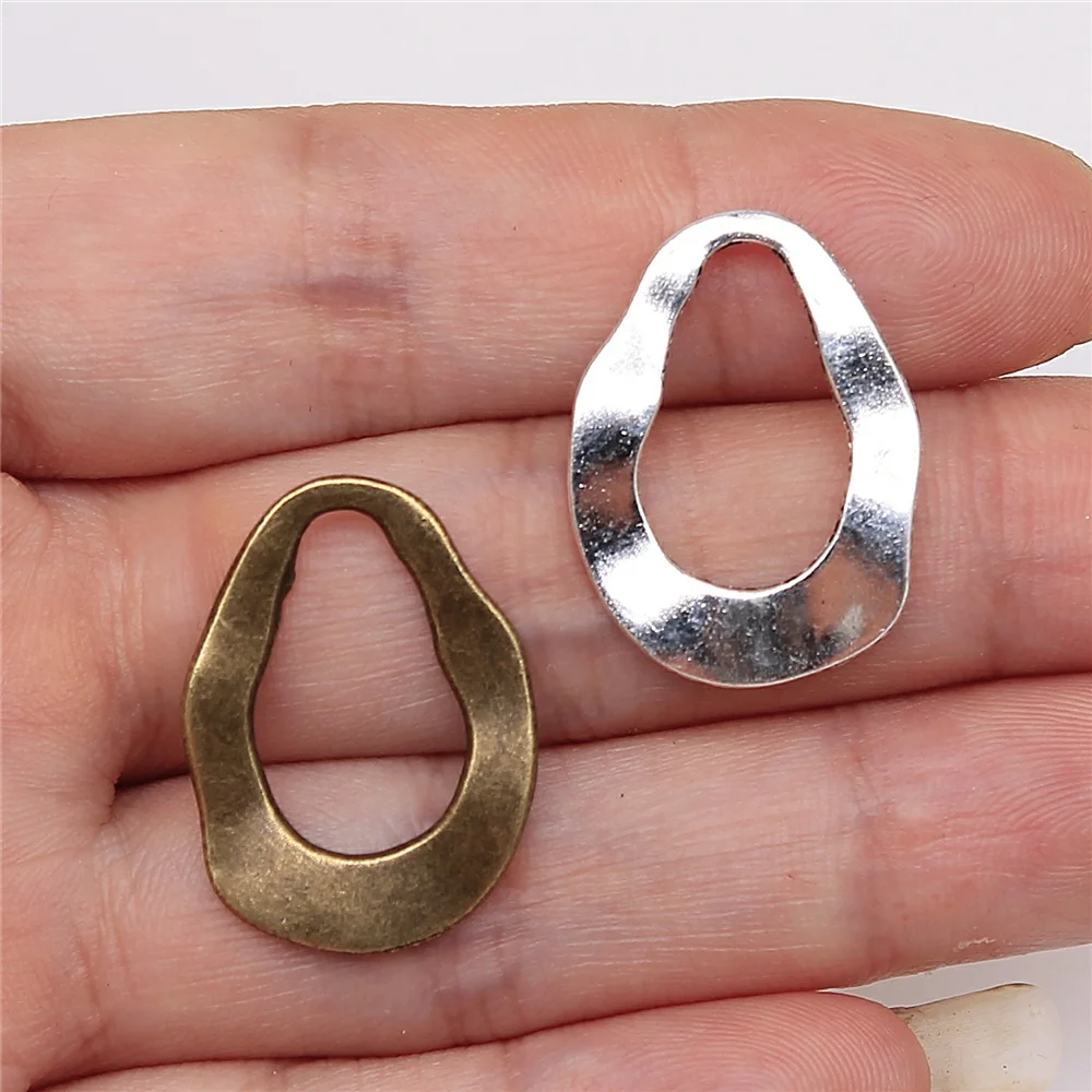 

10pcs 18x24mm Irregular Circle For Earring Making For Jewelry Making 2 Colors DIY Earrings Charms