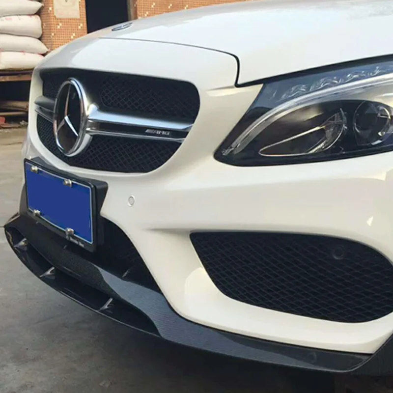 

Suitable for Benz C-class W205amg Carbon Fiber Double Front Lip