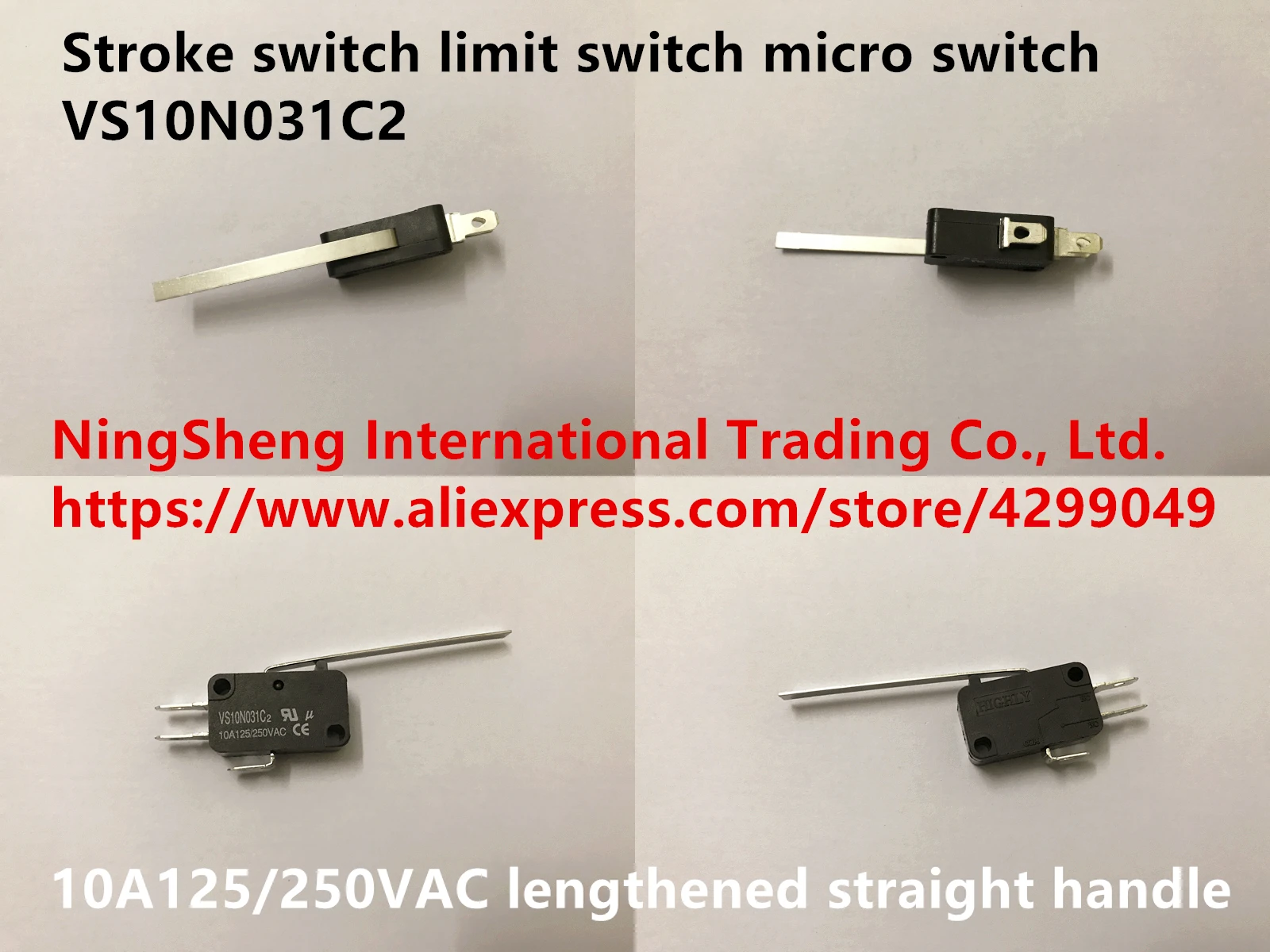 Оригинальный новый 100% импортный концевой выключатель Микро VS10N031C2 10A125/250VAC