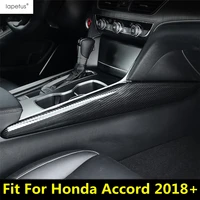 for honda accord 2018 2022 central control gear shift box panel molding cover trim abs carbon fiber matte accessories