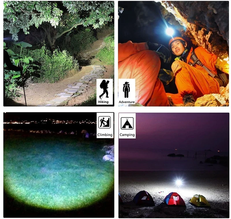 Мощсветильник светодиодный налобный фонарь 5200 мАч с ИК-датчиком для рыбалки одов