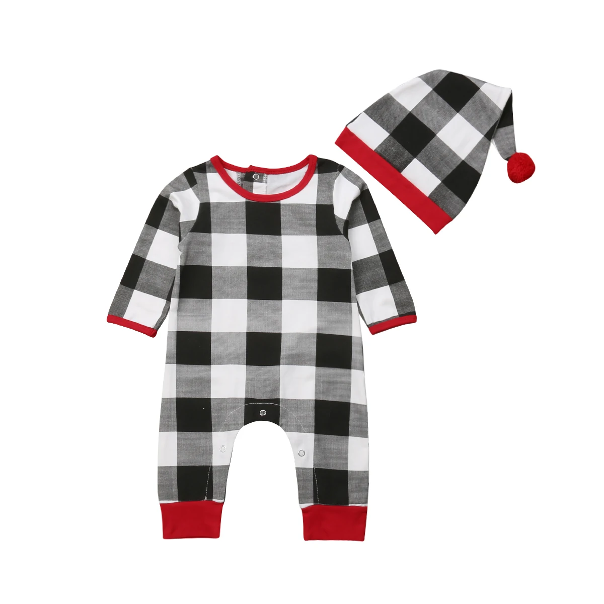 

Autumn Clothes Newborn Baby Girls Boy Christmas Xmas Clothes Romper Jumpsuit Outfits Bodysuit Hat