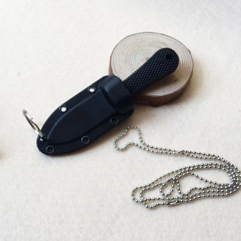 Cuchillo portátil de bolsillo EDC, herramienta táctica de supervivencia para caza y acampada, minicuchilla de moda, utilidad para exteriores, estilo collar