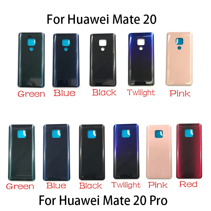 Задняя стеклянная крышка для Huawei Mate 20 Pro задняя аккумуляторного отсека|Корпусы и