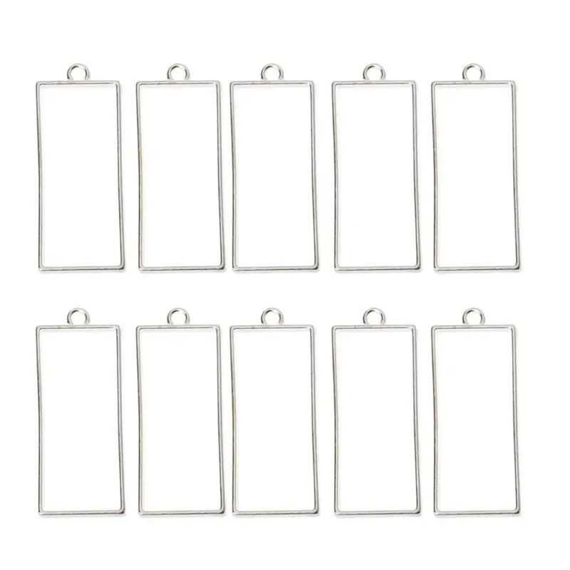 10Pcs Frame Pendant Open Back Bezel Geometric Hollow Resin Jewelry Making | Украшения и аксессуары