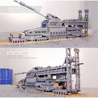 3846 шт. немецкая модель Gustav железнодорожное орудие Dora строительные блоки MOC военный тяжелый танк солдат кирпичи для детей игрушки подарки для мальчиков