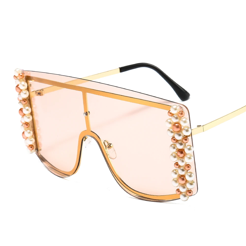 

Windproof Rimless glasses Women Oversized Metal Frame Sunglasses Vintage Eye Protection Shades for Women Sunglasses Wholesale