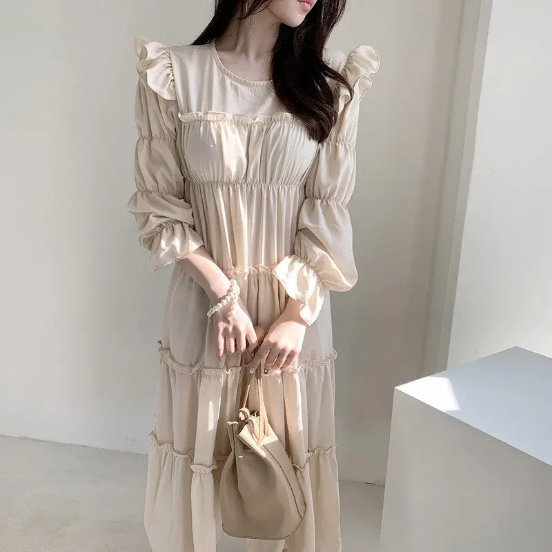 Женское шифоновое плиссированное платье Alien Kitty однотонное элегантное