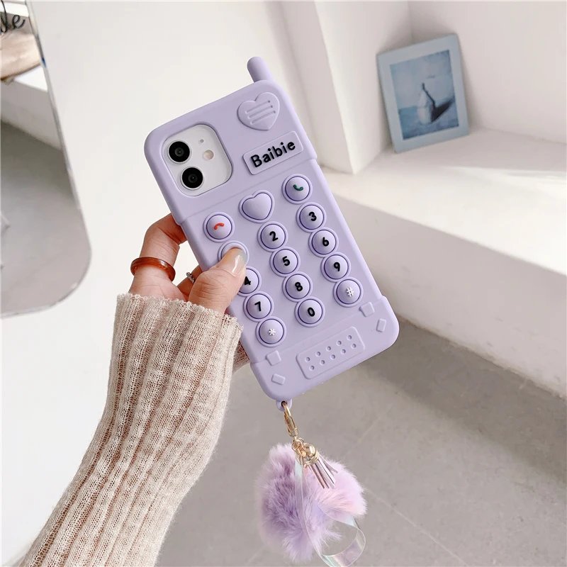 Мягкий силиконовый чехол Agrotera для iPhone 7 8 Plus X XS XR 11 Pro Max SE 2020 12 фиджет-игрушки 3D