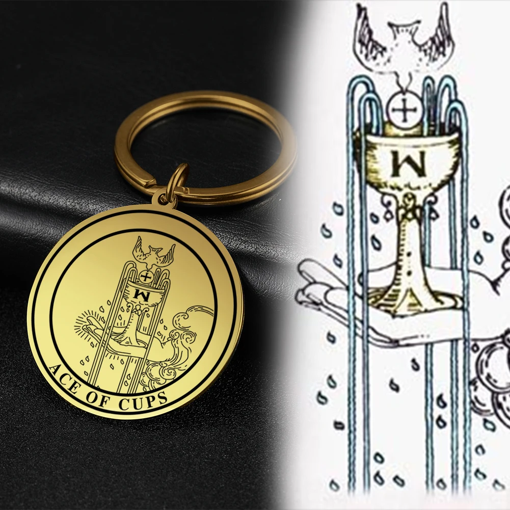Нержавеющая сталь золотые бриллианты карточки для ТАРО арканы парные брелоки