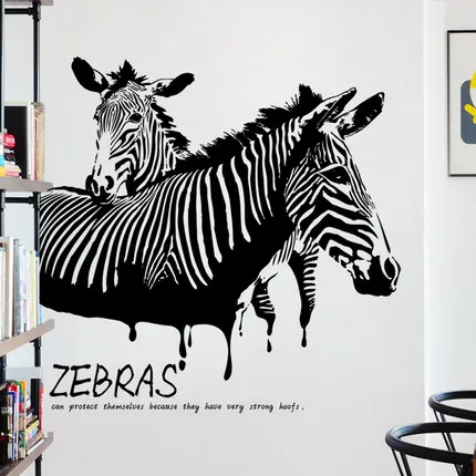 

Personality Wall Stickers Creative Zebra Living Room Porch Decoration Simple Art Shop Bar KTV Wall Pictures Modern Room Decor