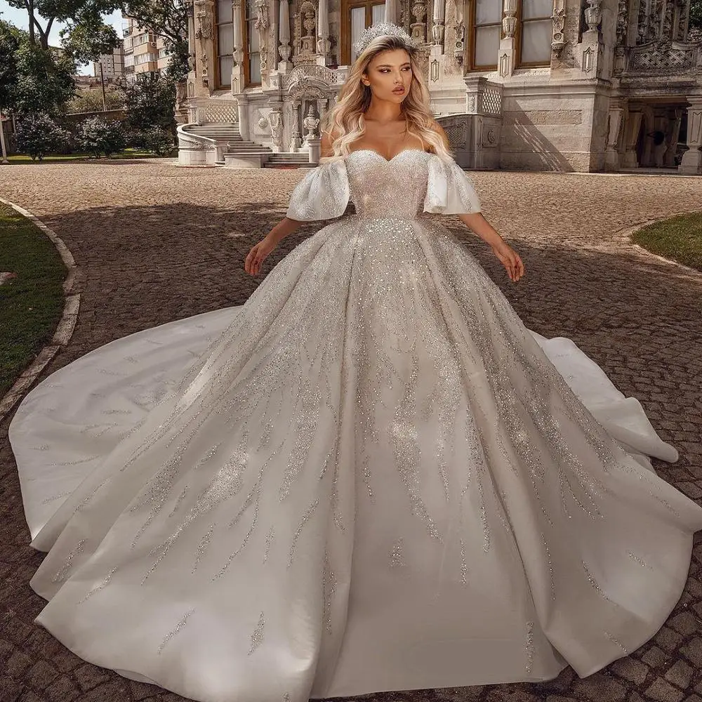 

Роскошные свадебные платья с хрустальными бусинами; Свадебные платья; Vestido De Noiva Mariage; Свадебное платье; Роскошные платья на заказ