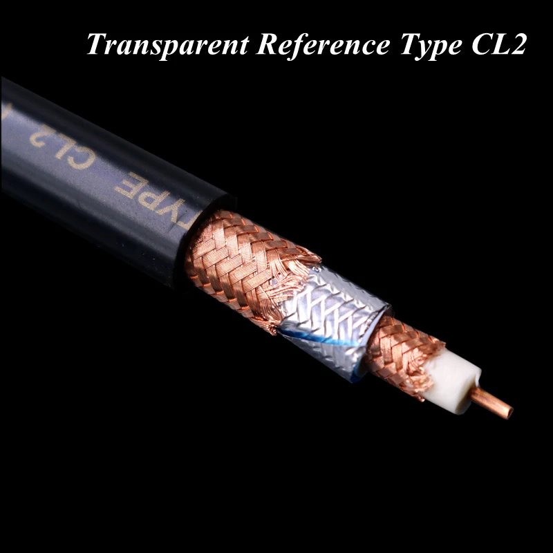 Silver color TYPE CL2 OCC 75 ohm RCA coaxial cable fever grade digital audio subwoofer signal | Электроника