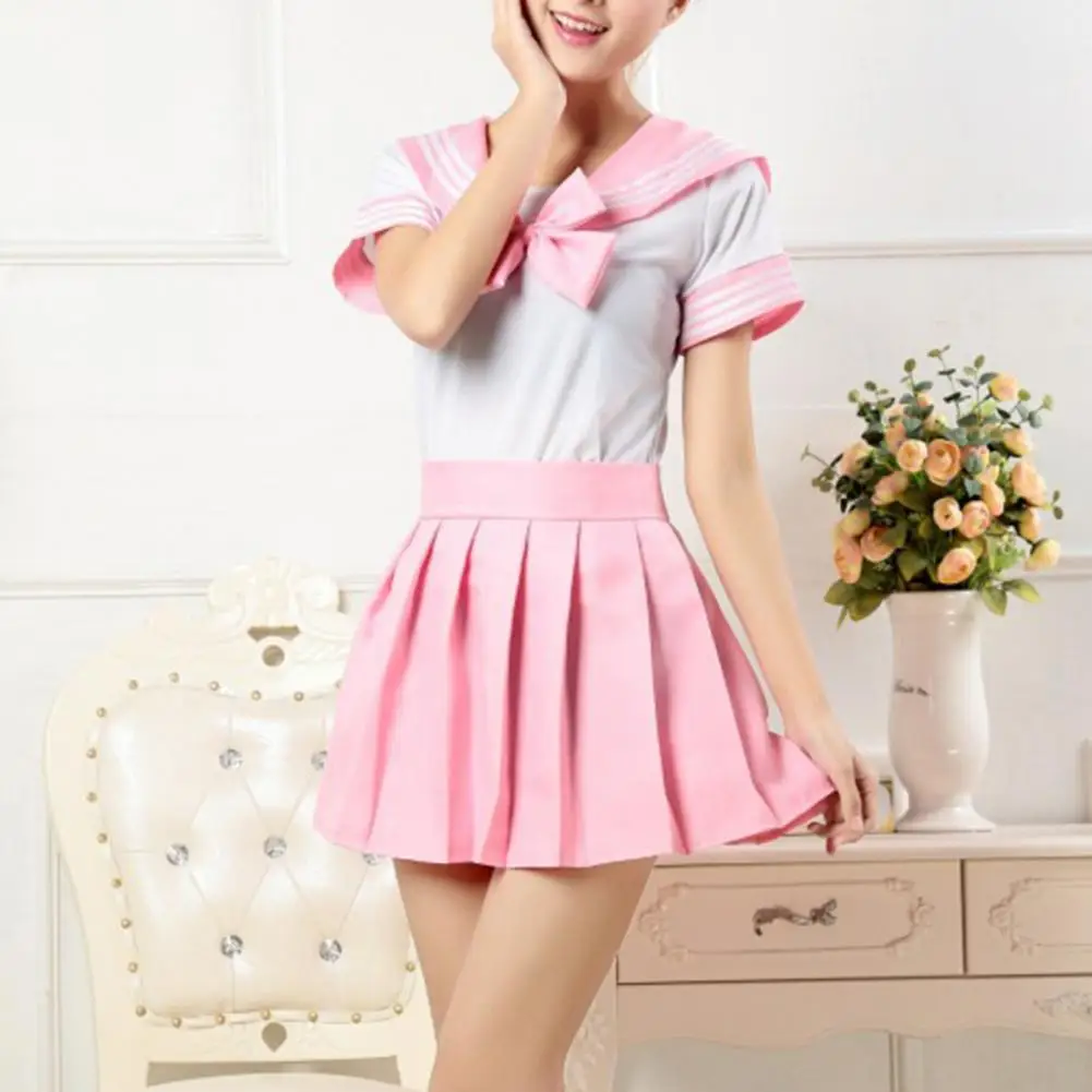 

Korean Japanese Style Women JK Suit Anime Cosplay Costumes Student Girls School Uniform Skirt Plaid Lace Navy Sailor Clothing