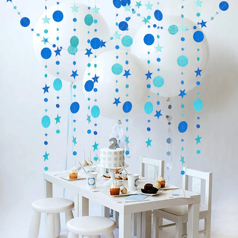 4 м дневная Круглая Бумажная гирлянда баннер украшение на первый день рождения