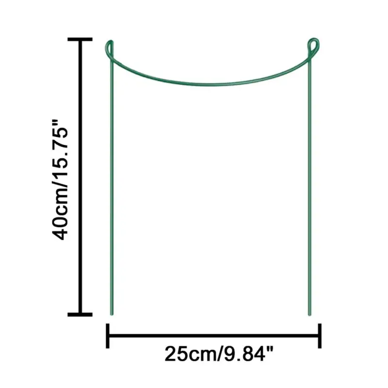 Столб для поддержки растений металлическая стойка сада полукруглая зеленая 1