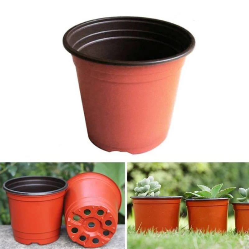

100pcs Plastic Garden Nursery Pots Flowerpot Set Transplant Flower Pot Planter Containers Plant Root Protect Breathable