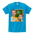 Футболки с мультяшным принтом для мальчиков и девочек, детская летняя футболка с коротким рукавом, хлопковые топы, одежда