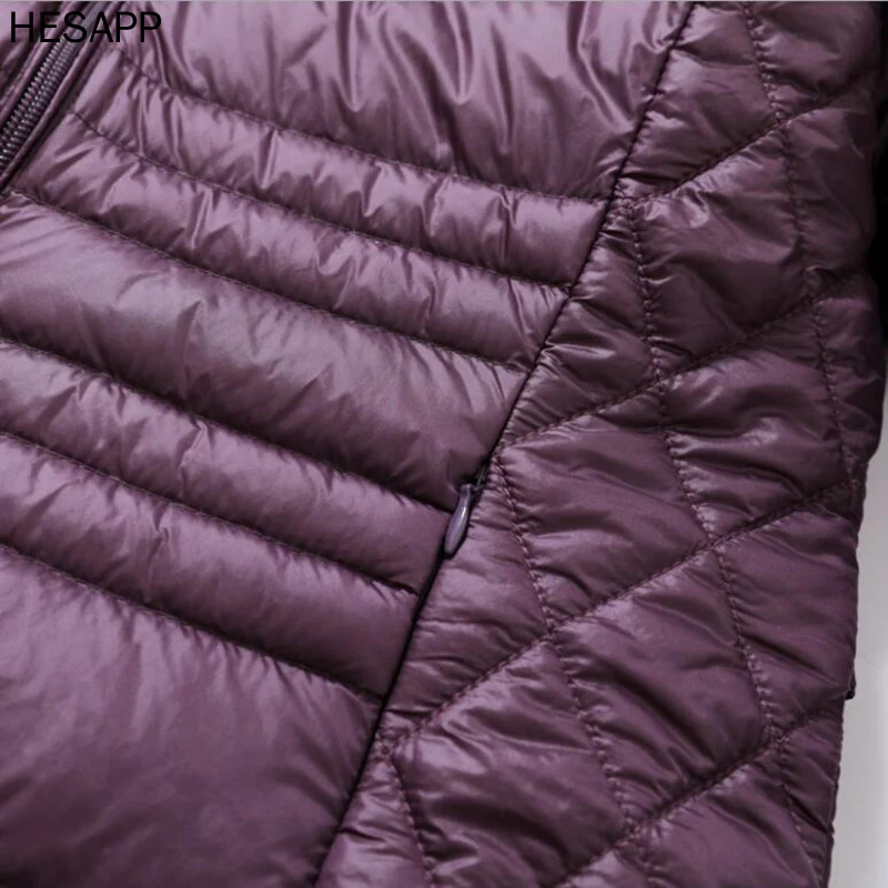 

Hesapp Winter Plus size 4XL Women's down jacket long casual jacket with hooded down jacket