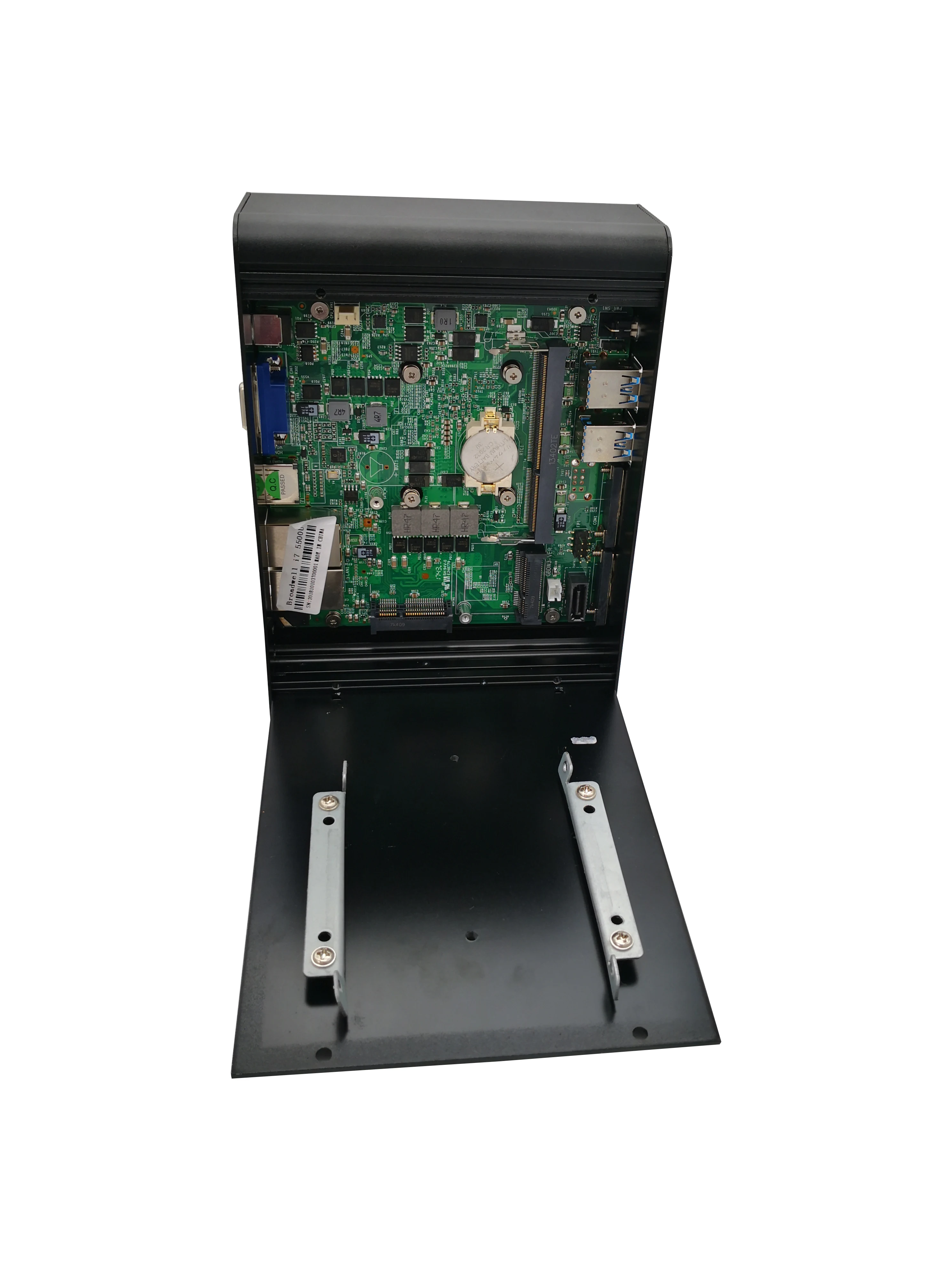 Ультратонкий безвентиляторный мини компьютер Intel Core i7 5500U i5 4200U Windows Linux Mini PC Dual Lan COM