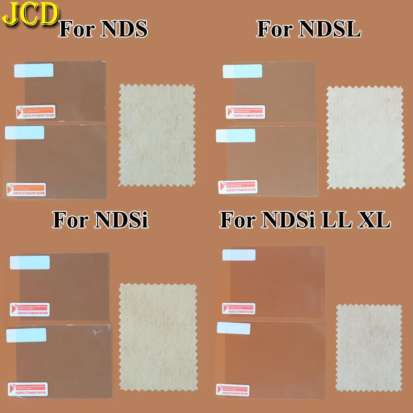 

JCD Top Bottom Clear Protective Film For Nintend NDS DSi NDSi XL LL NDSL DS Lite LCD Screen Protector Skin With packaging
