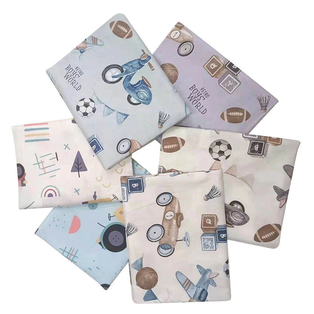 Грузовик и звезда хлопок ткань 100% саржа печать для швейный домашний текстиль