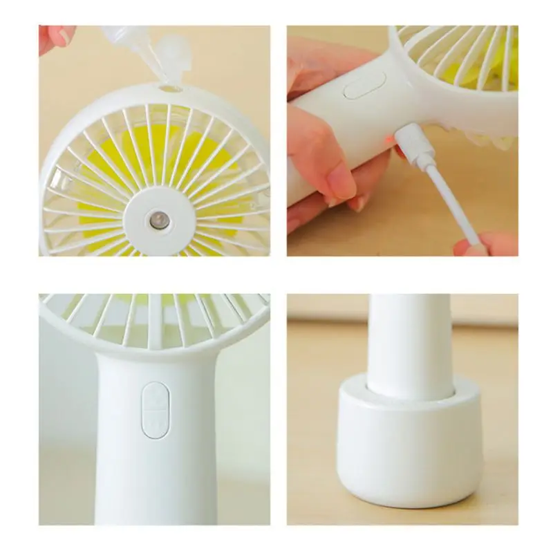 

Mini Handheld USB Charging Fan Air Spray Mister Portable Desktop Cooling Fan A0NC