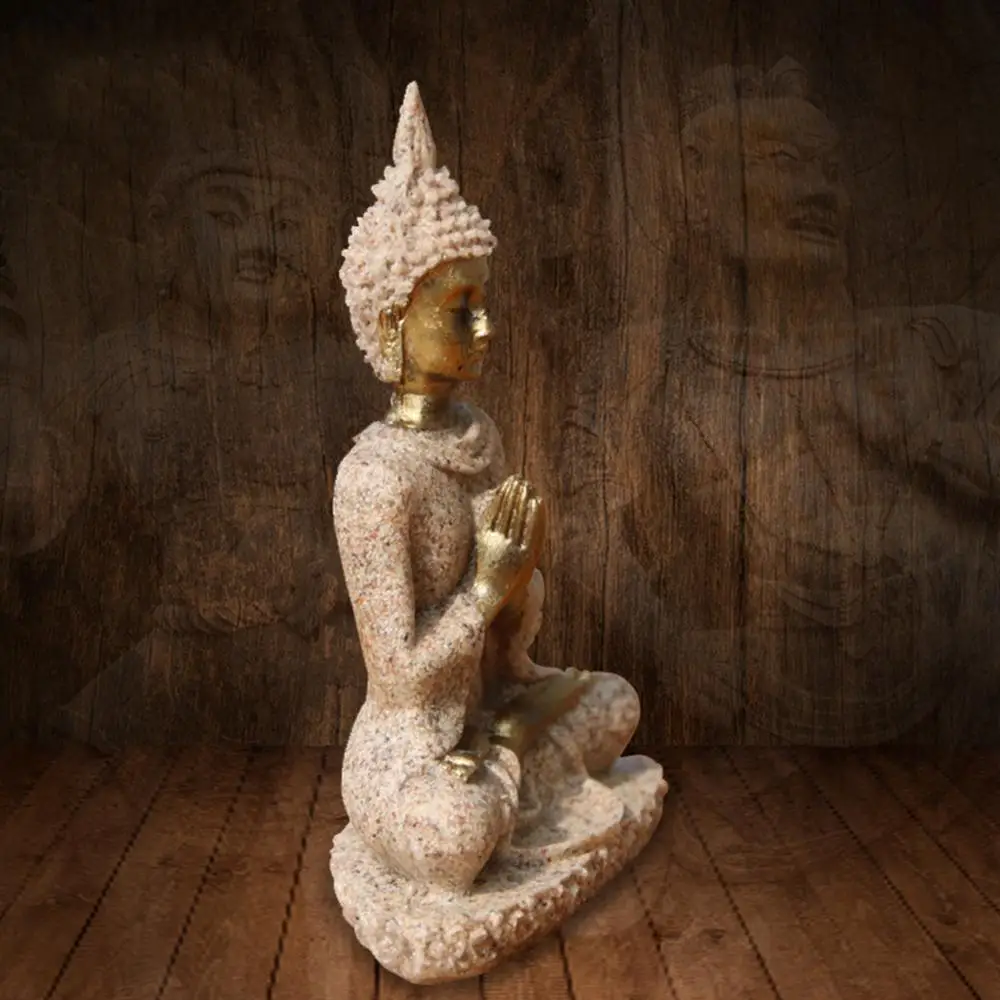 Скульптура Будды из натурального песчаника сидящая в Таиланде статуя ремесло