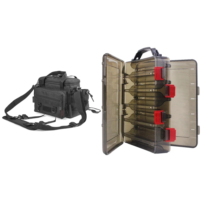 

Air Hole Fishing Tackle Box 20X17X5cm Fishing Lure Box with Waterproof Lure Fishing Tackle Fishing Bag40cmX15cmX22cm