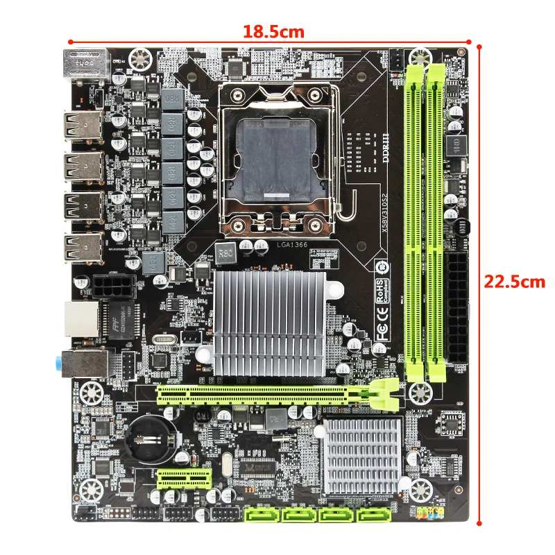 X58 LGA1366 настольная материнская плата LGA 1366 M-ATX Gigabit Ethernet Поддержка DDR3 REG ECC Серверная память и процессор intel Xeon