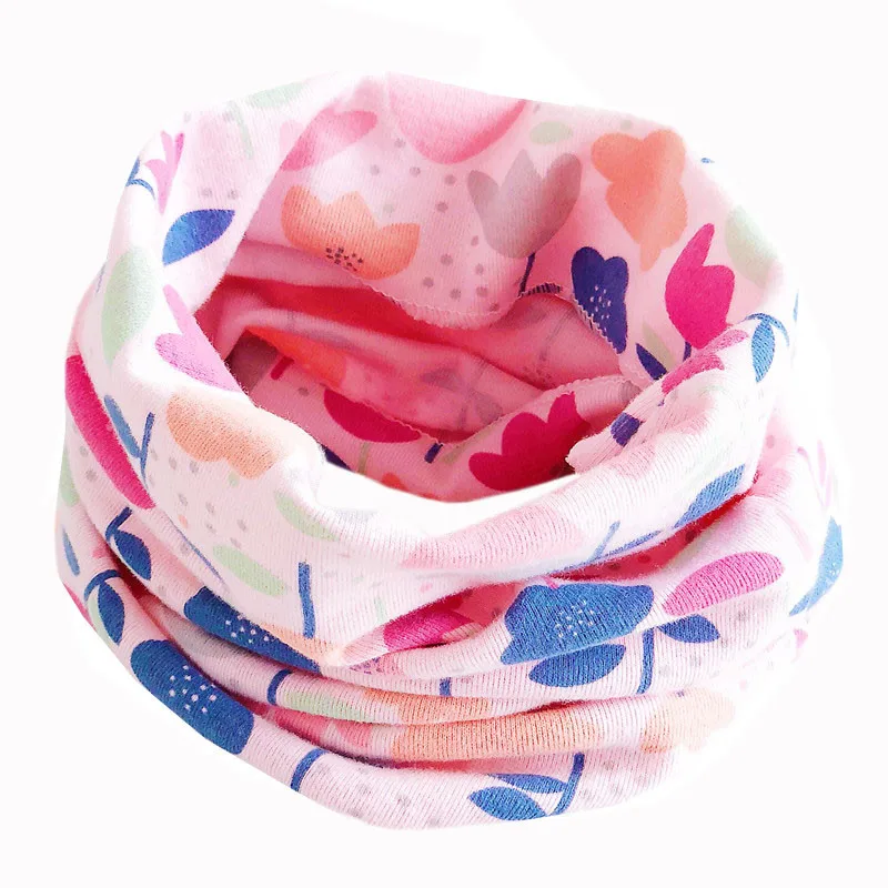 New Color flower Новинка; Модный хлопковый шарф для маленьких девочек; осенне-зимний шарф для маленьких мальчиков; Детский шарф с круглым вырезом; Детские шарфы; волшебный шейный платок - Цвет: New Color flower
